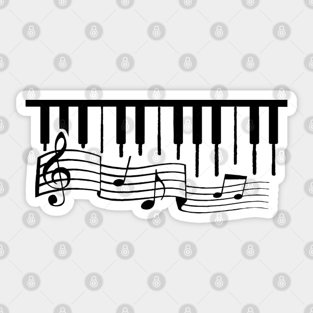 Piano Notes Sticker by Azul